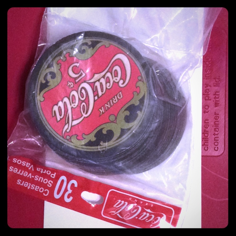 New package of 30 cardboard Coca Cola coasters